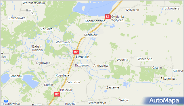 mapa Andrzejów-Osada, Andrzejów-Osada na mapie Targeo