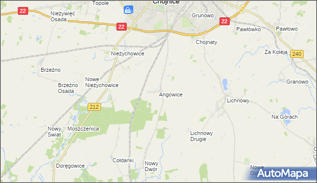 mapa Angowice, Angowice na mapie Targeo