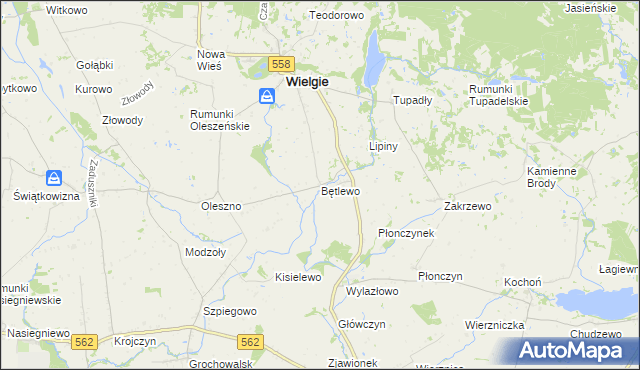 mapa Bętlewo, Bętlewo na mapie Targeo