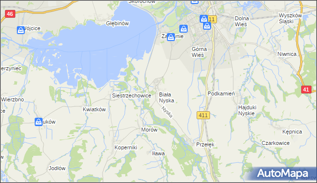 mapa Biała Nyska, Biała Nyska na mapie Targeo