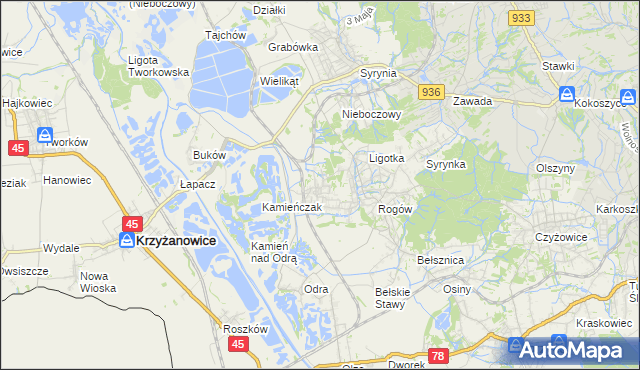 mapa Bluszczów, Bluszczów na mapie Targeo