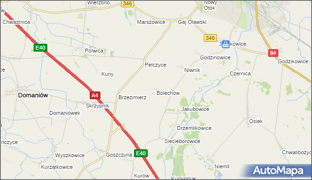 mapa Bolechów, Bolechów na mapie Targeo