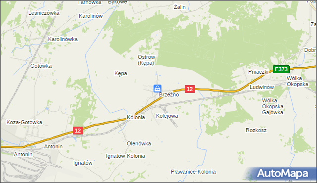 mapa Brzeźno gmina Dorohusk, Brzeźno gmina Dorohusk na mapie Targeo