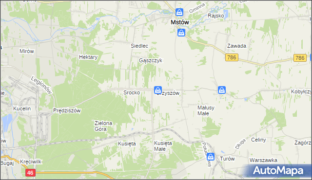 mapa Brzyszów, Brzyszów na mapie Targeo