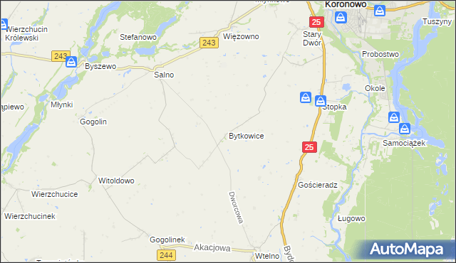 mapa Bytkowice, Bytkowice na mapie Targeo