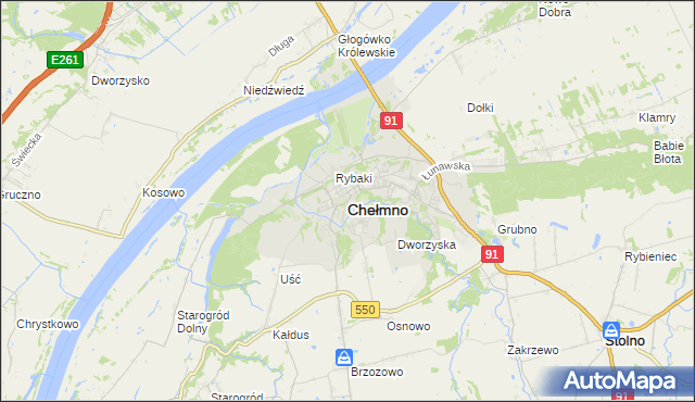 mapa Chełmno, Chełmno na mapie Targeo