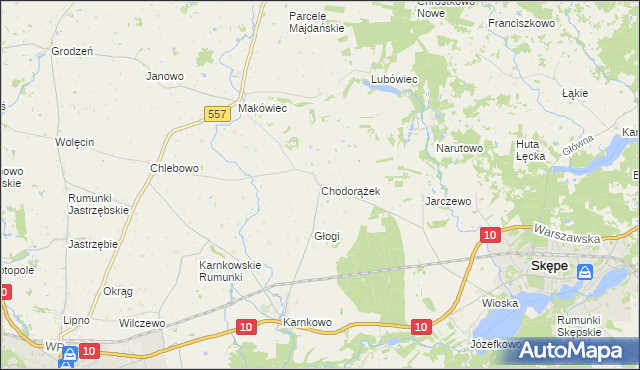 mapa Chodorążek, Chodorążek na mapie Targeo