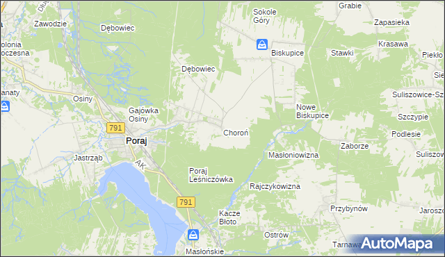 mapa Choroń, Choroń na mapie Targeo
