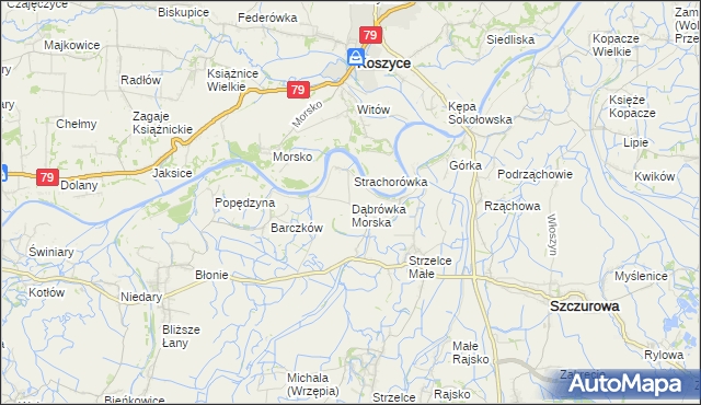 mapa Dąbrówka Morska, Dąbrówka Morska na mapie Targeo