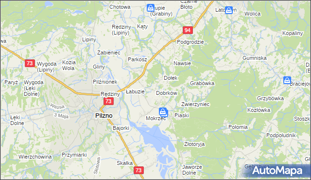 mapa Dobrków, Dobrków na mapie Targeo