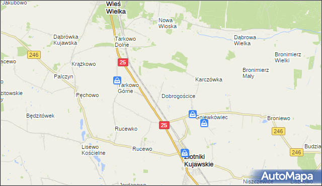 mapa Dobrogościce, Dobrogościce na mapie Targeo