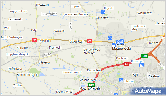 mapa Domaniewek Pierwszy, Domaniewek Pierwszy na mapie Targeo