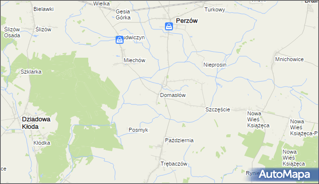 mapa Domasłów, Domasłów na mapie Targeo