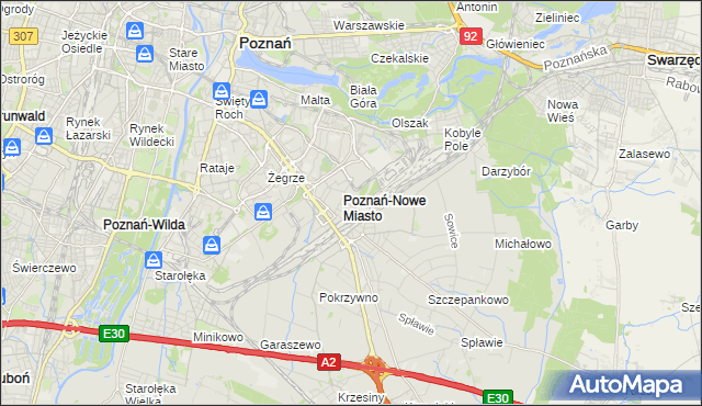 mapa Franowo, Franowo na mapie Targeo