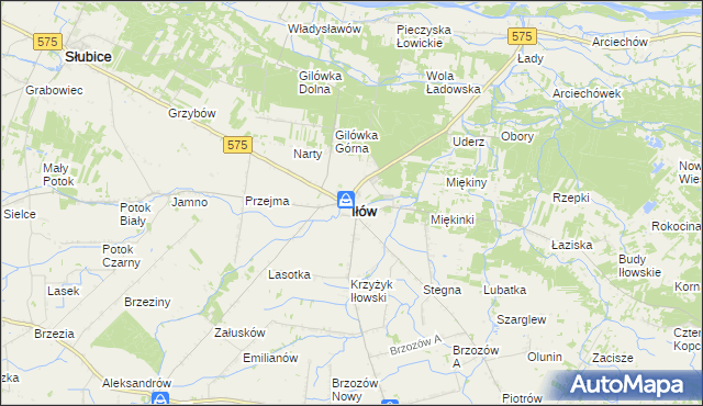 mapa Iłów, Iłów na mapie Targeo