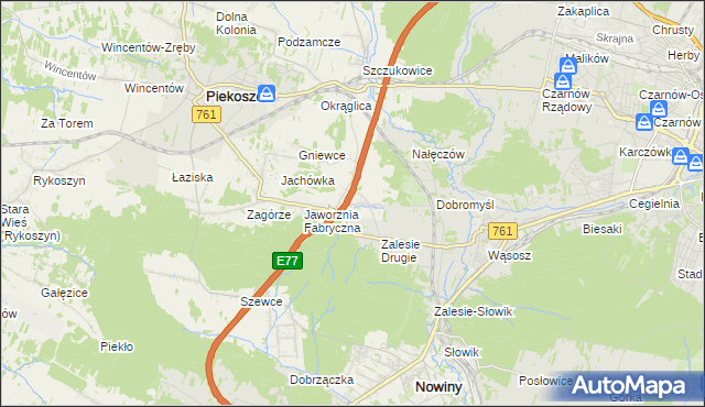 mapa Janów gmina Piekoszów, Janów gmina Piekoszów na mapie Targeo