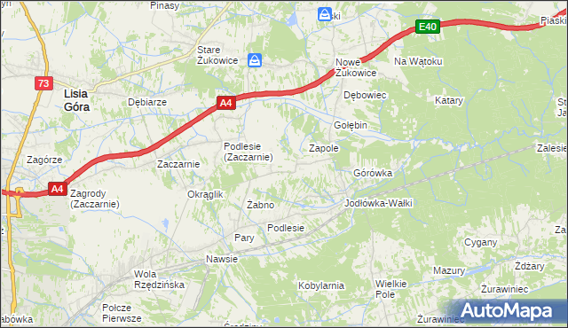 mapa Jodłówka gmina Tarnów, Jodłówka gmina Tarnów na mapie Targeo