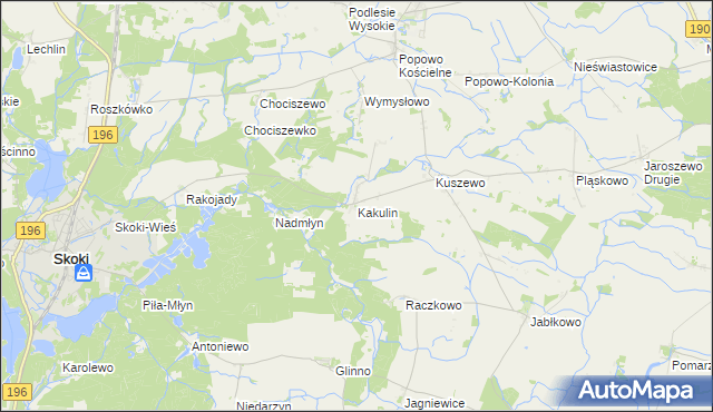 mapa Kakulin, Kakulin na mapie Targeo