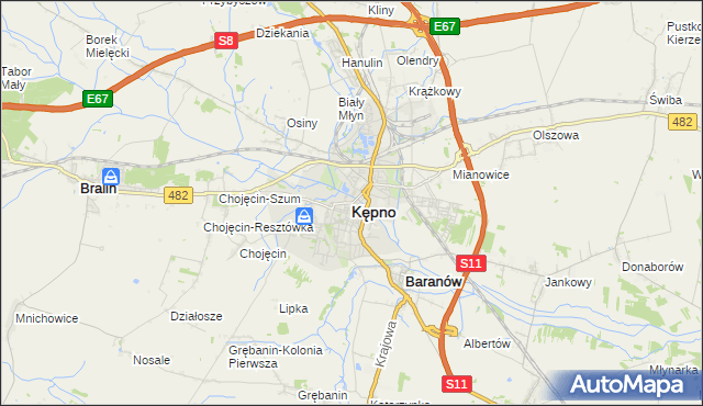 mapa Kępno, Kępno na mapie Targeo