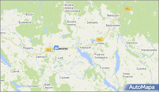 mapa Kiepojcie, Kiepojcie na mapie Targeo