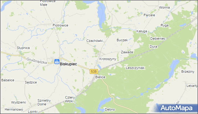 mapa Krotoszyny, Krotoszyny na mapie Targeo