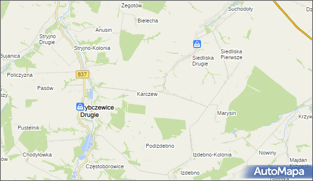 mapa Ksawerówka, Ksawerówka na mapie Targeo