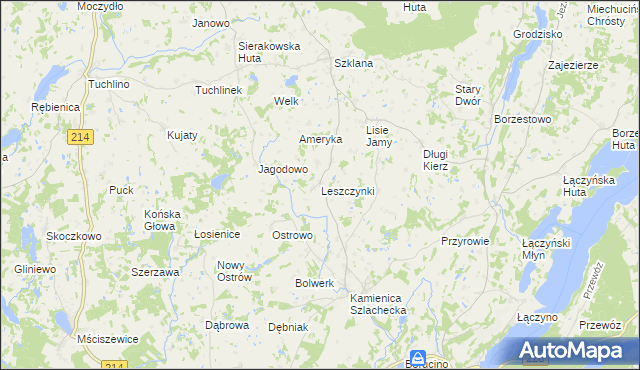 mapa Leszczynki, Leszczynki na mapie Targeo