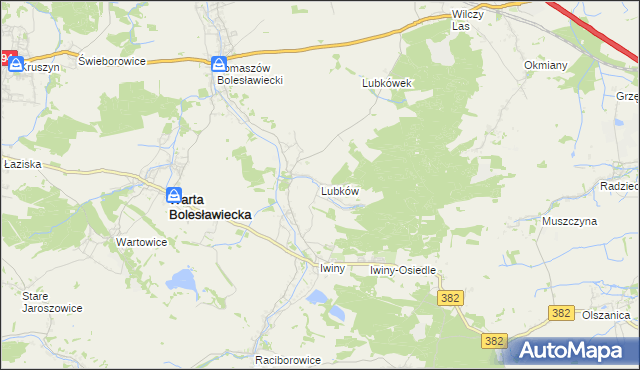 mapa Lubków, Lubków na mapie Targeo