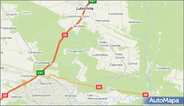 mapa Luboszewy, Luboszewy na mapie Targeo
