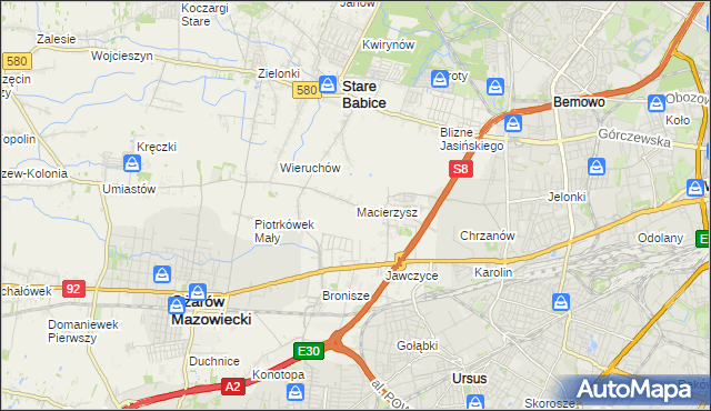 mapa Macierzysz, Macierzysz na mapie Targeo