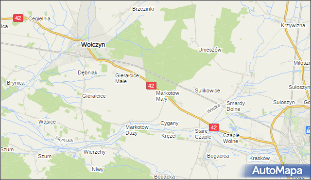 mapa Markotów Mały, Markotów Mały na mapie Targeo