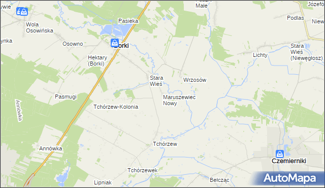 mapa Maruszewiec Pofolwarczny, Maruszewiec Pofolwarczny na mapie Targeo