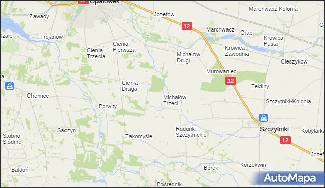 mapa Michałów Trzeci, Michałów Trzeci na mapie Targeo