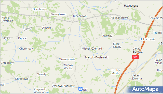 mapa Mieczki-Ziemaki, Mieczki-Ziemaki na mapie Targeo