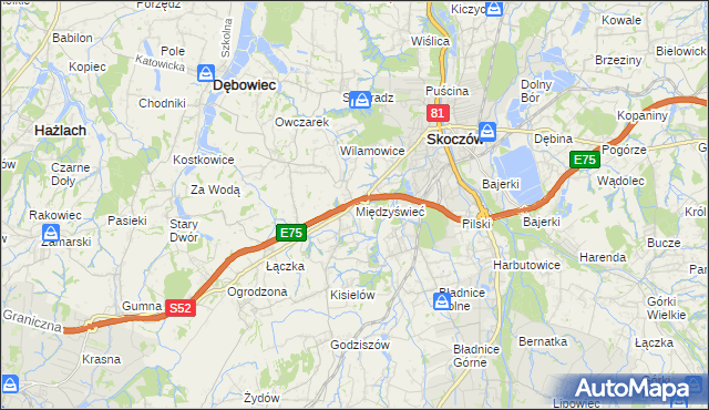 mapa Międzyświeć, Międzyświeć na mapie Targeo
