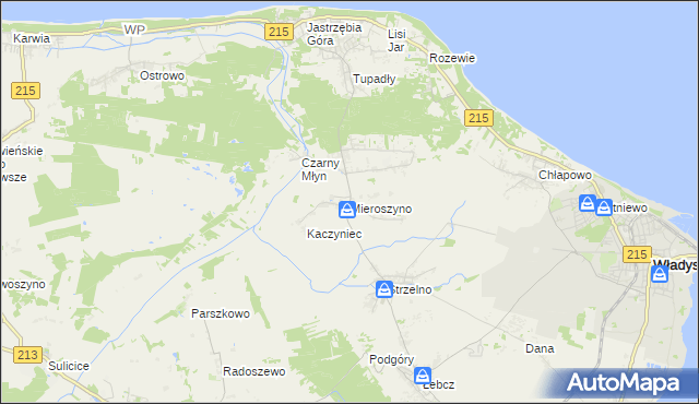 mapa Mieroszyno, Mieroszyno na mapie Targeo