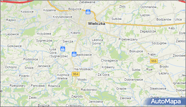 mapa Mietniów, Mietniów na mapie Targeo