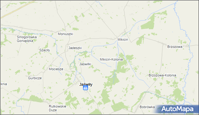 mapa Mikicin-Kolonia, Mikicin-Kolonia na mapie Targeo