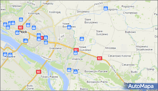 mapa Nowe Gulczewo, Nowe Gulczewo na mapie Targeo
