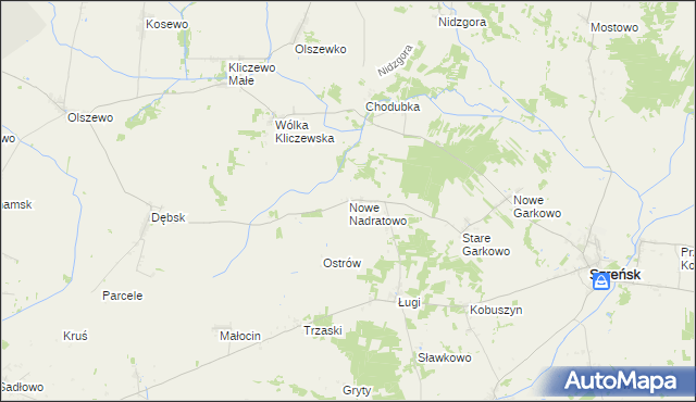 mapa Nowe Nadratowo, Nowe Nadratowo na mapie Targeo