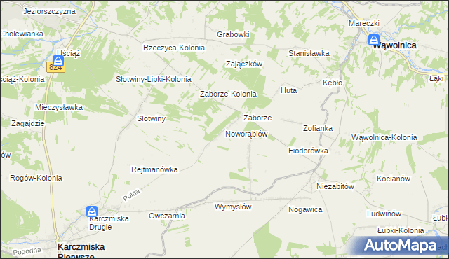 mapa Noworąblów, Noworąblów na mapie Targeo