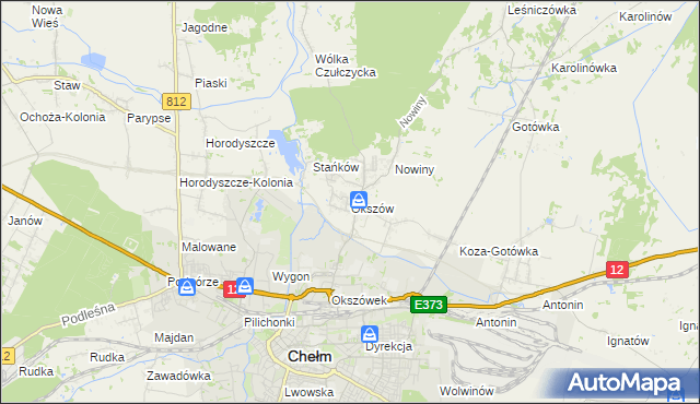 mapa Okszów, Okszów na mapie Targeo