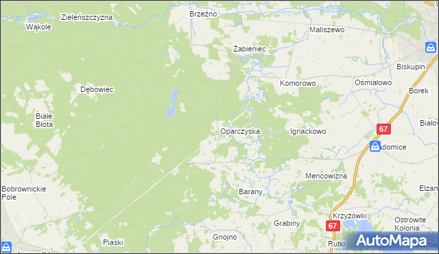 mapa Oparczyska, Oparczyska na mapie Targeo