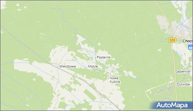 mapa Pasternik gmina Gromadka, Pasternik gmina Gromadka na mapie Targeo