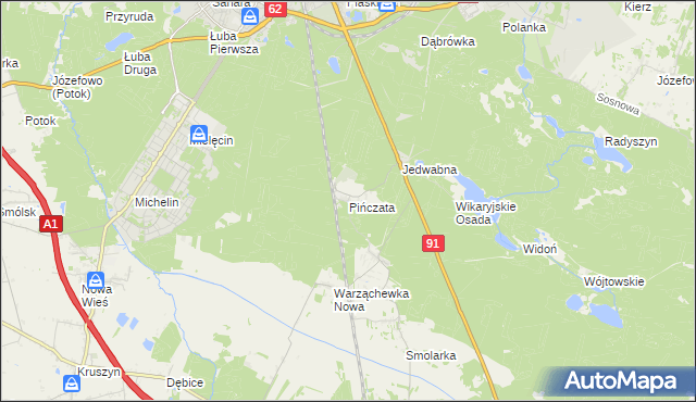 mapa Pińczata, Pińczata na mapie Targeo