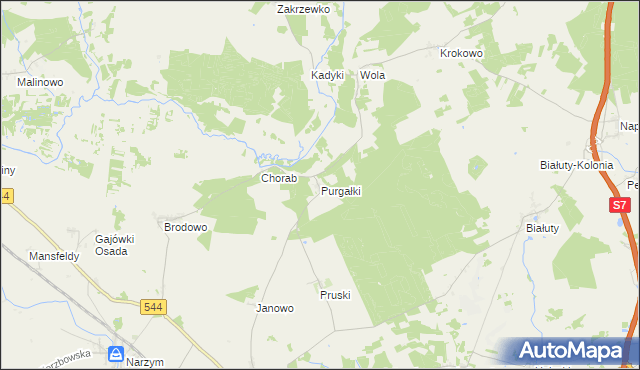 mapa Purgałki, Purgałki na mapie Targeo