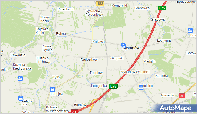 mapa Radostków-Kolonia, Radostków-Kolonia na mapie Targeo