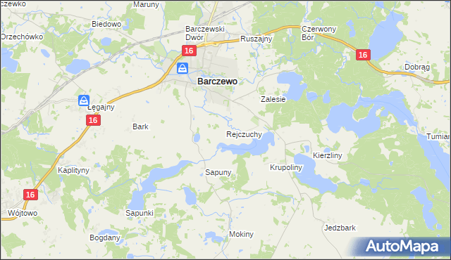 mapa Rejczuchy, Rejczuchy na mapie Targeo