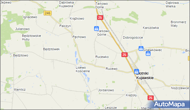 mapa Rucewko, Rucewko na mapie Targeo