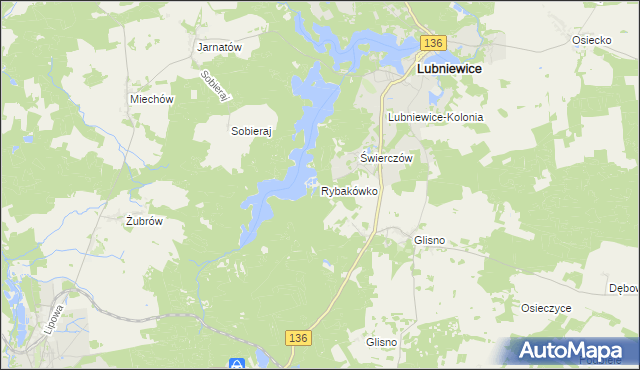 mapa Rybakówko, Rybakówko na mapie Targeo